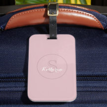 Monograma de Nome Personalizado Rosa Desbotado