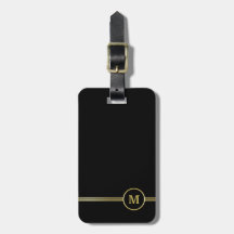 Monograma de ouro elegante a preto