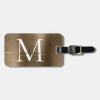 Monograma de Script de Metal de Aço Dourado com Ca