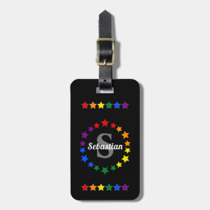 Etiqueta De Bagagem Monograma e Nome de Estrelas LGBT Contemporâneas