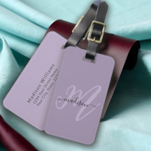 Monograma e Nome do Script de Boho Roxo