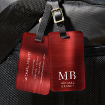 Monograma Elegante Vermelho