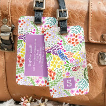 Monograma Floral de Aquarela Fofa em Flor