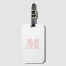 Monograma inicial moderno cor-de-rosa