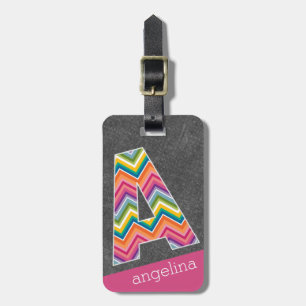 Etiqueta De Bagagem Monograma - Letra A com braçadeiras