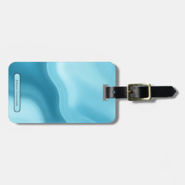 Etiqueta De Bagagem Monograma Minimalista Elegante Personalizado Doura