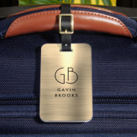 Monograma Moderno Elegante Dourado Metálico de Gla
