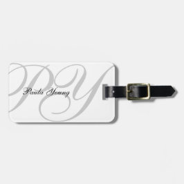 Etiqueta De Bagagem Monograma moderno feito sob encomenda 2