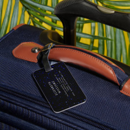 Etiqueta De Bagagem Monograma Moderno Minimalista Padrão Floral Elegan