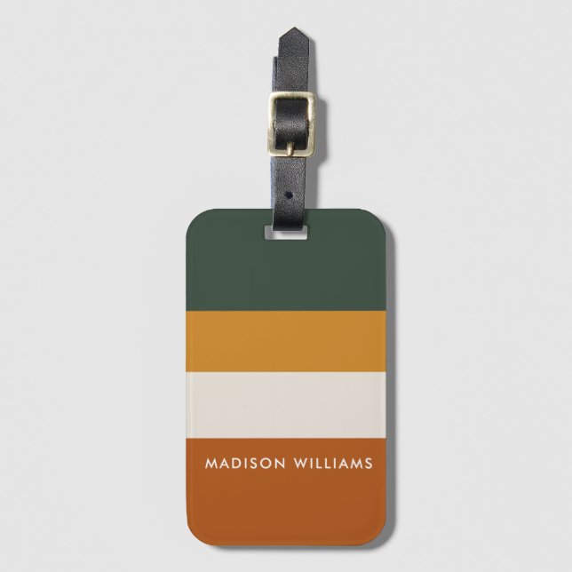 Etiqueta De Bagagem monograma,nome, (Frente Vertical)