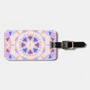 Etiqueta De Bagagem Monograma Pastel Purple Bonito Magic Star Girl