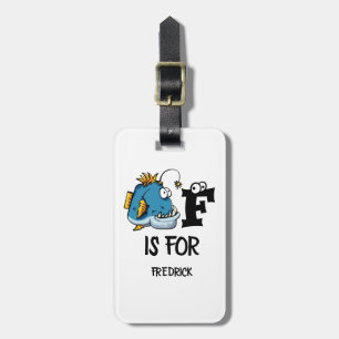 Etiqueta De Bagagem Monograma personalizado F para ilustração de desen
