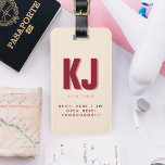 Etiqueta De Bagagem Monograma Personalizado Funny Bold<br><div class="desc">Designs modernos com tipografia vermelha em negrito sobre fundo rosa-claro. Pode ser personalizado para qualquer cor. Não fica melhor que esta combinação de cores. Modernos e divertidos, incríveis tons de rosa e doce vermelho de maçã são muito charmosos e doces! Adicione as informações de contato à parte traseira ou escolha...</div>