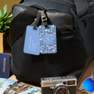 Etiqueta De Bagagem Monograma Personalizado Geês do País Vintage