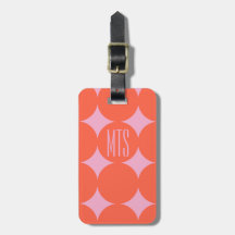 Monograma Personalizado Moderno Ponto, Laranja Per