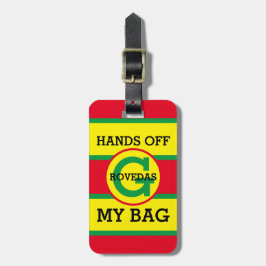 Etiqueta De Bagagem Monograma tira o texto da minha bolsa em verde ama