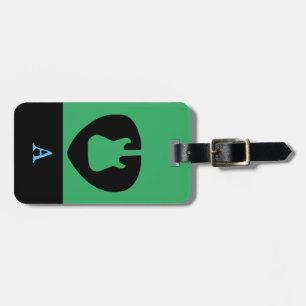 Etiqueta De Bagagem Monograma Viagem Music Bass Guitarra