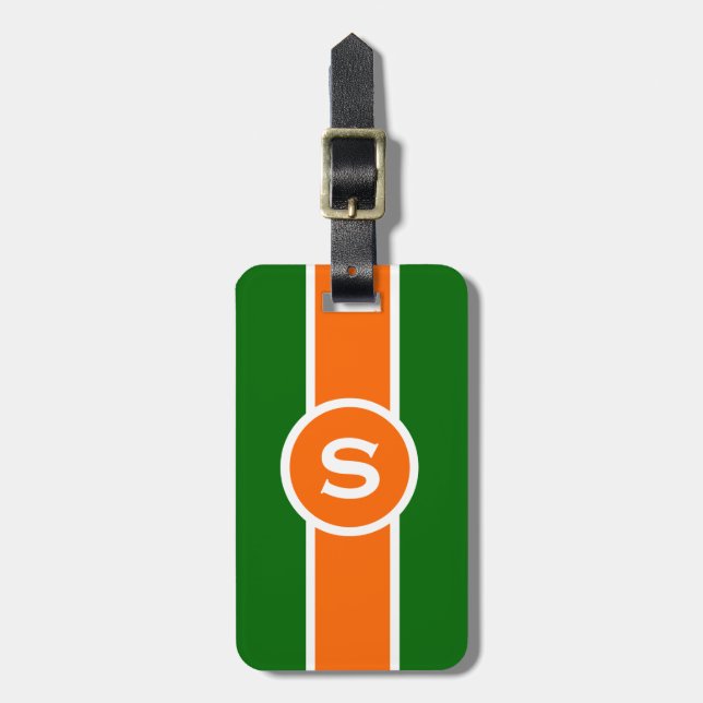 Etiqueta De Bagagem Monogrammed (Frente Vertical)