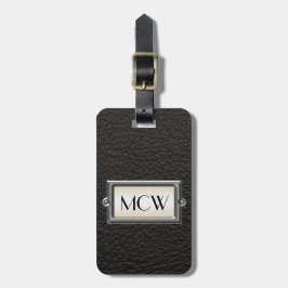 Etiqueta De Bagagem Monogrammed 3-Letter Executive Men Personalizado