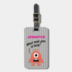 Etiqueta De Bagagem Monstro Pequeno (Personalizável)