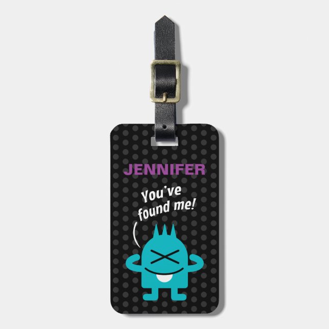 Etiqueta De Bagagem Monstro Pequeno (Personalizável) (Frente Vertical)