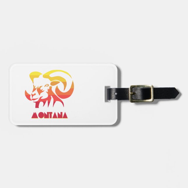 Etiqueta De Bagagem Montana Bighorn (Frente Horizontal)