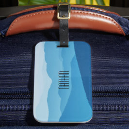 Etiqueta De Bagagem Montanhas Azuis Personalizadas