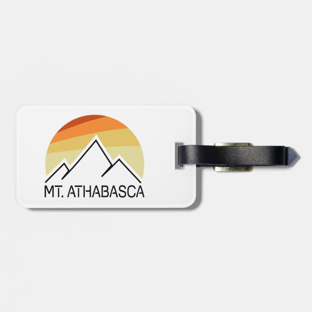 Etiqueta De Bagagem Monte Athabasca Alberta Retro (Traseira Horizontal)