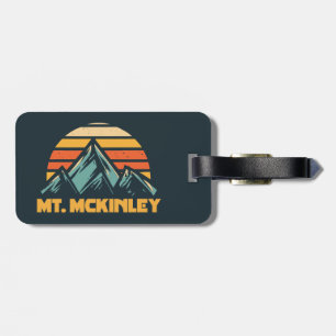 Etiqueta De Bagagem Monte McKinley Alaska Retro Turquoise