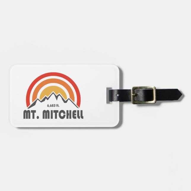 Etiqueta De Bagagem Monte Mitchell (Frente Horizontal)