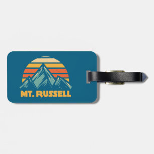 Etiqueta De Bagagem Monte Russell Califórnia Turquesa Retro
