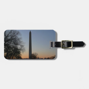 Etiqueta De Bagagem Monumento a Washington no Sunset
