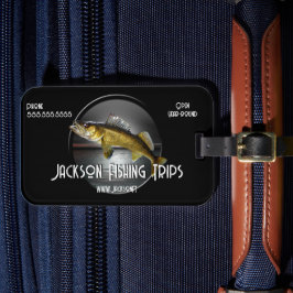 Etiqueta De Bagagem Moon Water & Walleye Pike