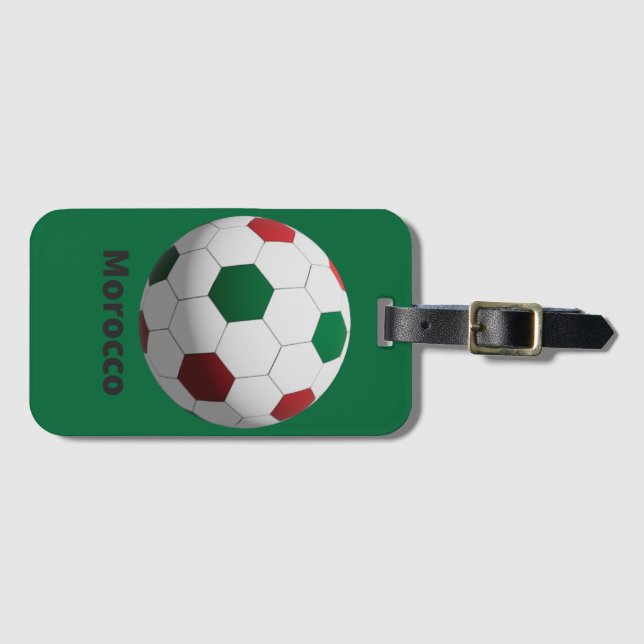 Etiqueta De Bagagem Morocco Soccer (Frente Horizontal)