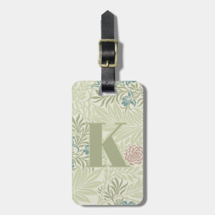 Etiqueta De Bagagem Morris Teal Blue & Larkspur Pattern Rosa