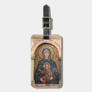Etiqueta De Bagagem Mosaico da Virgem Maria e Jesus