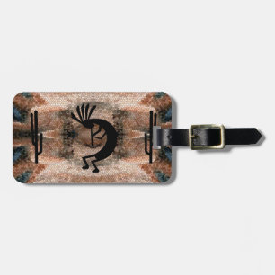 Etiqueta De Bagagem Mosaico do Deserto de Kokopelli