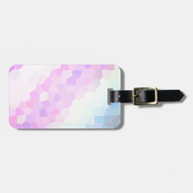 Etiqueta De Bagagem Mosaico Pastel (Frente Horizontal)