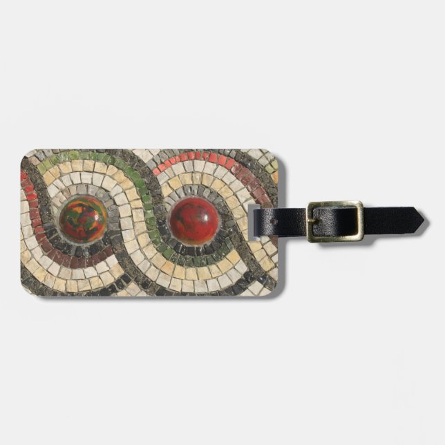 Etiqueta De Bagagem Mosaicos (Frente Horizontal)