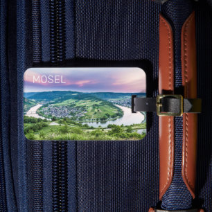 Etiqueta De Bagagem Moselle Loop Sunset Kroev Panorama Alemanha