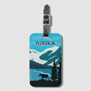 Etiqueta De Bagagem Moso-De-Montanha Glaciar do Cruise do Alaska