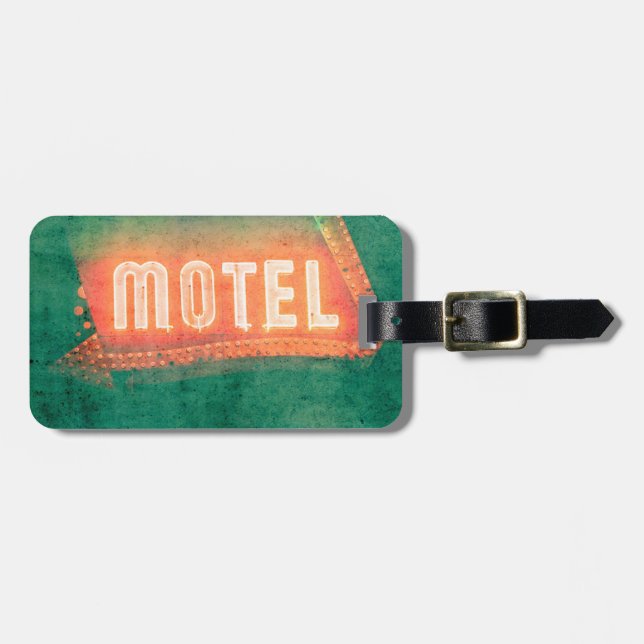 Etiqueta De Bagagem Motel Antigo (Frente Horizontal)