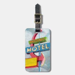 Etiqueta De Bagagem Motel Watercolor Phoenix