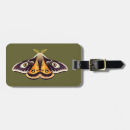 Etiqueta De Bagagem Moth Insect Art Goblincore Saturnia Witchy Green