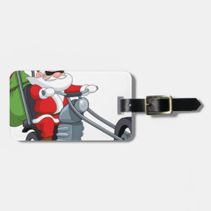 Etiqueta De Bagagem motociclista santa claus