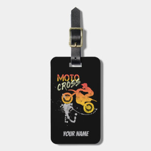 Etiqueta De Bagagem Motocross Biker para motocicleta e vinta de motoci