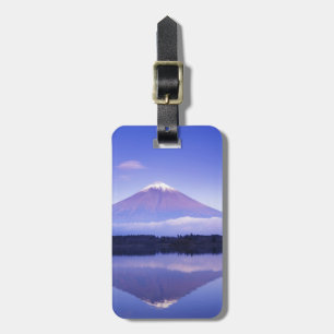Etiqueta De Bagagem Mt. Fuji com Nuvem Lenticular, Lago Motosu,