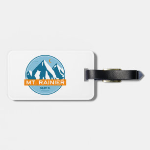 Etiqueta De Bagagem Mt. Rainier Washington Estrelas Lua