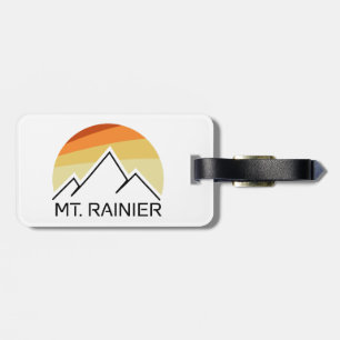 Etiqueta De Bagagem Mt. Rainier Washington Retro