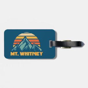 Etiqueta De Bagagem Mt. Whitney California Retro Turquoise